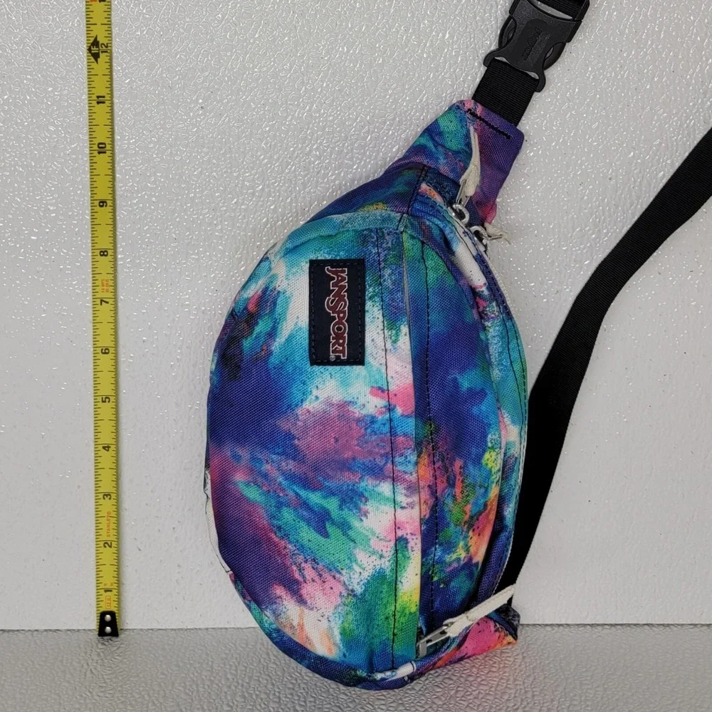 JanSport Tie Dye Fanny Pack Waist Pouch Hip Purse Belt Bag Retro Colorful!